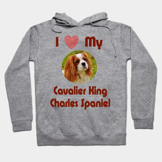 I Love My Cavalier King Charles Spaniel Hoodie by Naves